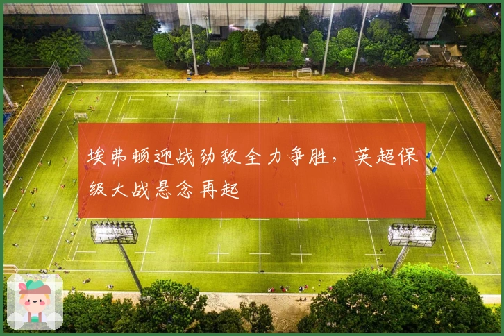 埃弗顿迎战劲敌全力争胜，英超保级大战悬念再起